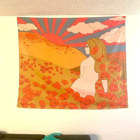 California Poppies Tapestry - Picture 3 of 3